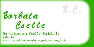 borbala cselle business card
